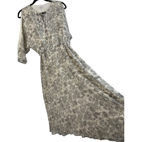Derek Lam 10 Crosby Silk Floral Cutout Print Midi Dress Size 4 Dolman NWT $595 - Picture 1 of 9